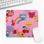 girly Emoji  Large Mousepad