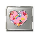 girly Emoji  Mega Link Heart Italian Charm (18mm)