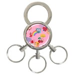 girly Emoji  3-Ring Key Chain