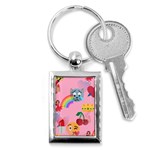 girly Emoji  Key Chain (Rectangle)