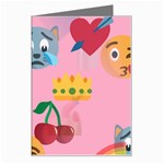 girly Emoji  Greeting Card