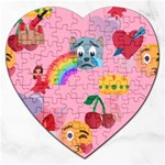 girly Emoji  Jigsaw Puzzle (Heart)