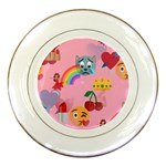 girly Emoji  Porcelain Plate