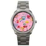 girly Emoji  Sport Metal Watch