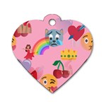 girly Emoji  Dog Tag Heart (One Side)