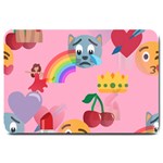 girly Emoji  Large Doormat