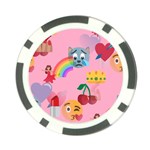 girly Emoji  Poker Chip Card Guard