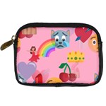 girly Emoji  Digital Camera Leather Case