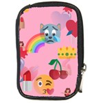 girly Emoji  Compact Camera Leather Case