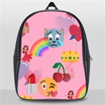 girly Emoji  School Bag (Large)