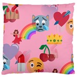 girly Emoji  Large Cushion Case (One Side)