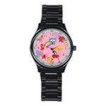 girly Emoji  Stainless Steel Round Watch