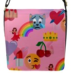 girly Emoji  Flap Closure Messenger Bag (S)