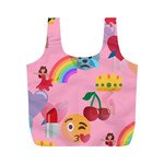 girly Emoji  Full Print Recycle Bag (M)