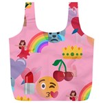 girly Emoji  Full Print Recycle Bag (XL)