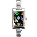 halloween Emoji  Rectangle Italian Charm Watch