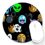 halloween Emoji  Round Mousepad