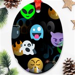 halloween Emoji  Ornament (Oval)