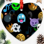 halloween Emoji  Ornament (Heart)