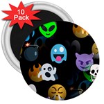 halloween Emoji  3  Magnet (10 pack)