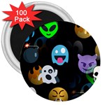 halloween Emoji  3  Magnet (100 pack)