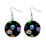 halloween Emoji  1  Button Earrings