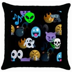 halloween Emoji  Throw Pillow Case (Black)