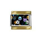 halloween Emoji  Gold Trim Italian Charm (9mm)