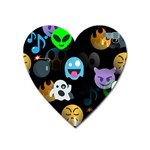 halloween Emoji  Magnet (Heart)