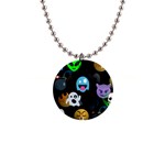 halloween Emoji  1  Button Necklace