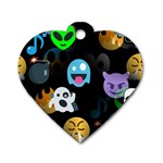 halloween Emoji  Dog Tag Heart (One Side)