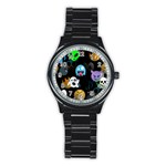 halloween Emoji  Stainless Steel Round Watch