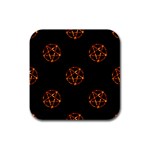 Pentagram Rubber Square Coaster (4 pack)