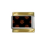 Pentagram Gold Trim Italian Charm (9mm)