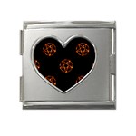 Pentagram Mega Link Heart Italian Charm (18mm)