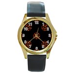 Pentagram Round Gold Metal Watch