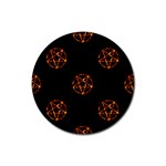 Pentagram Rubber Round Coaster (4 pack)