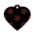 Pentagram Dog Tag Heart (One Side)