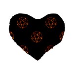 Pentagram Standard 16  Premium Flano Heart Shape Cushion 