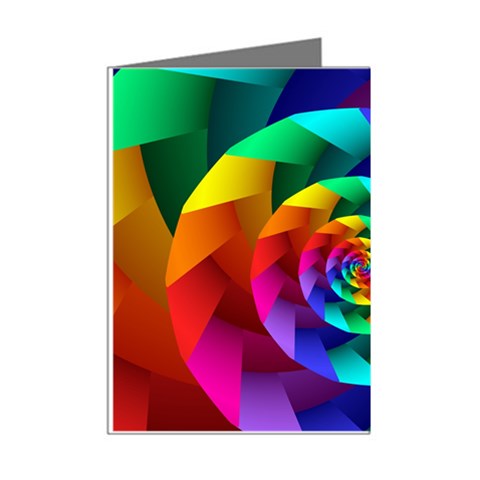 Psychedelic Rainbow Spiral Mini Greeting Cards (Pkg of 8) from ArtsNow.com Right