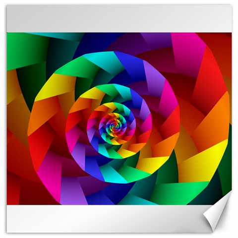 Psychedelic Rainbow Spiral Canvas 12  x 12  from ArtsNow.com 11.4 x11.56  Canvas - 1