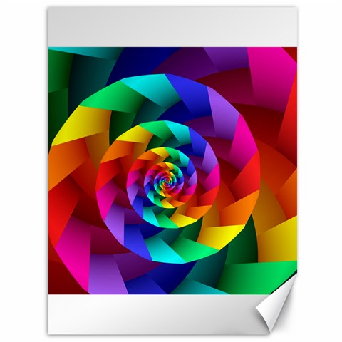 Psychedelic Rainbow Spiral Canvas 36  x 48  from ArtsNow.com 35.26 x46.15  Canvas - 1