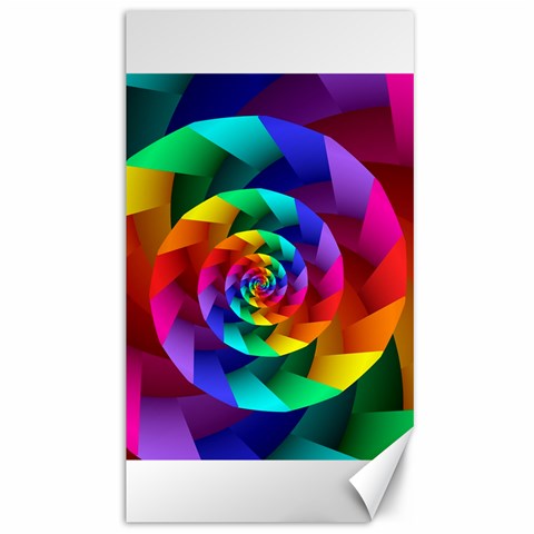 Psychedelic Rainbow Spiral Canvas 40  x 72  from ArtsNow.com 39.28 x69.23  Canvas - 1