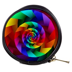 Psychedelic Rainbow Spiral Mini Makeup Bag from ArtsNow.com Front