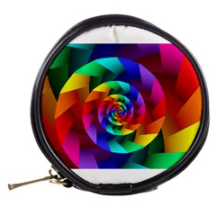 Psychedelic Rainbow Spiral Mini Makeup Bag from ArtsNow.com Back