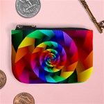 Psychedelic Rainbow Spiral Mini Coin Purse