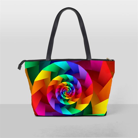 Psychedelic Rainbow Spiral Classic Shoulder Handbag from ArtsNow.com Back