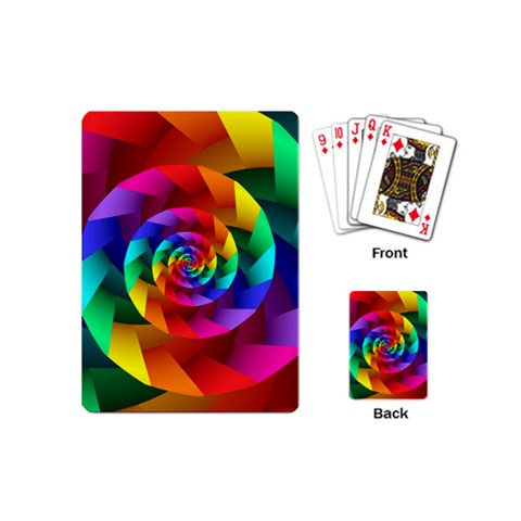 Psychedelic Rainbow Spiral Playing Cards (Mini) from ArtsNow.com Back