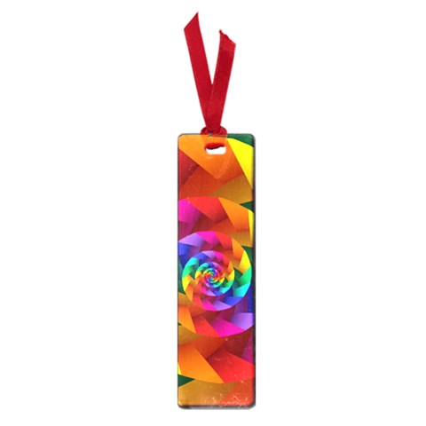 Psychedelic Rainbow Spiral Small Book Mark from ArtsNow.com Front