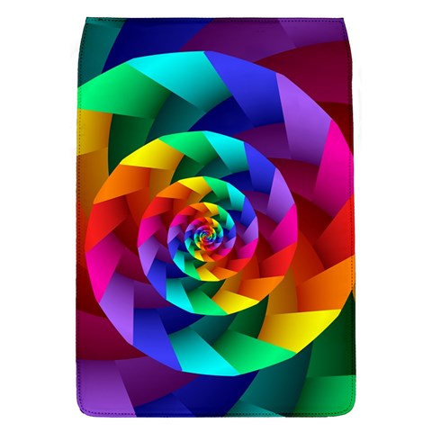 Psychedelic Rainbow Spiral Removable Flap Cover (L) from ArtsNow.com Front